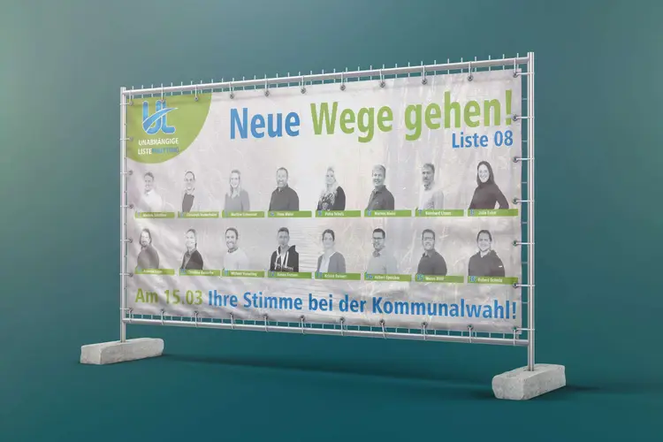 Unabhängige Liste Prutting ULP Bauzaunbanner